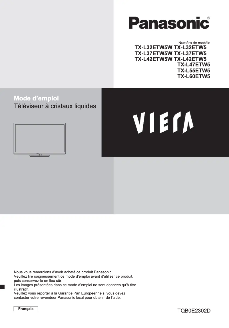 Imagen de la primera página del manual del dispositivo Viera TX-L42ETW5W
