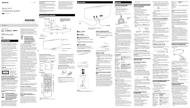 Página nº 1 - Manual de usuario Sony CMT-V75BTiP