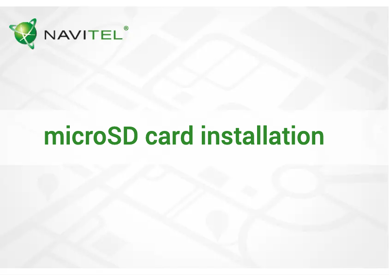 Página 1 del manual Guía de instalación Navitel CMR300