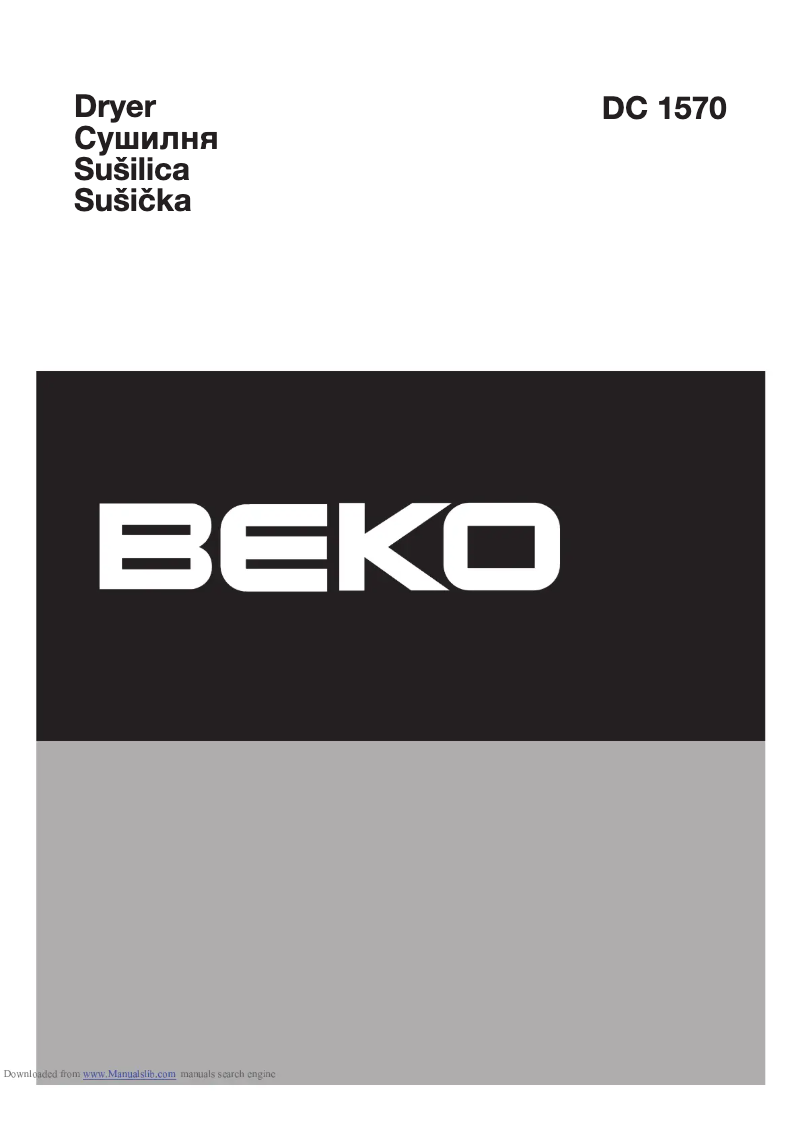 Página 1 del manual Manual de usuario Beko DC 1570