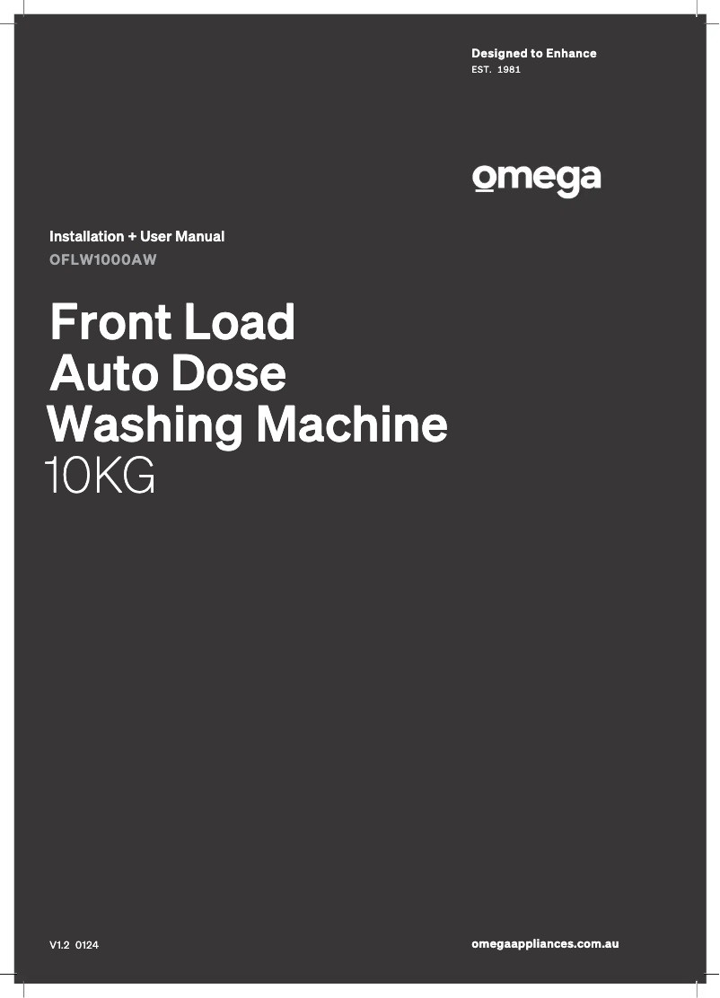 Página 1 del manual Manual de usuario Omega OFLW1000AW