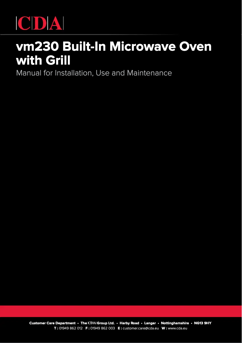 Imagen de la primera página del manual del dispositivo VM230