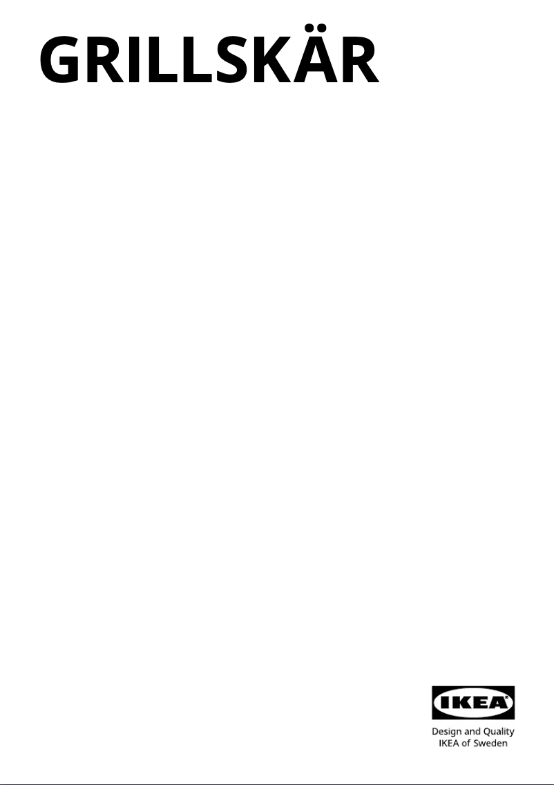 Imagen de la primera página del manual del dispositivo GRILLSKÄR 005.231.79