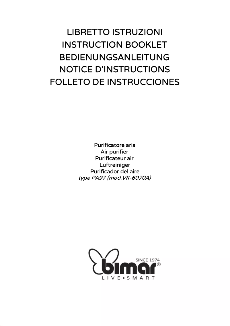 Página 1 del manual Manual de usuario Bimar PA98