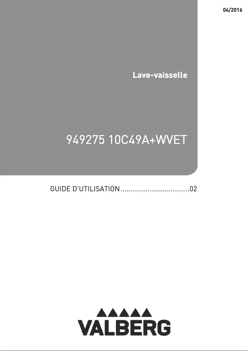 Imagen de la primera página del manual del dispositivo VAL 10C49A+ WVET