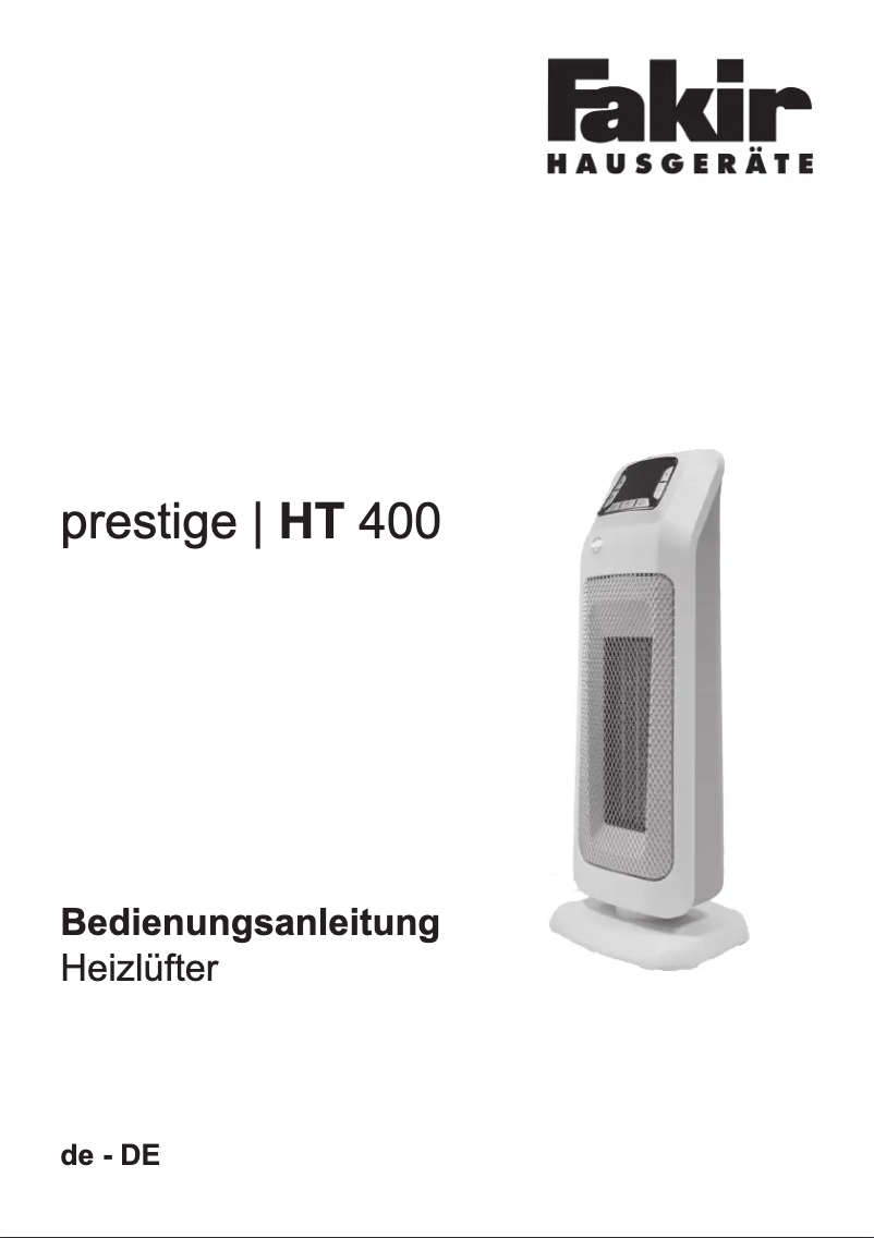 Imagen de la primera página del manual del dispositivo Prestige HT 400