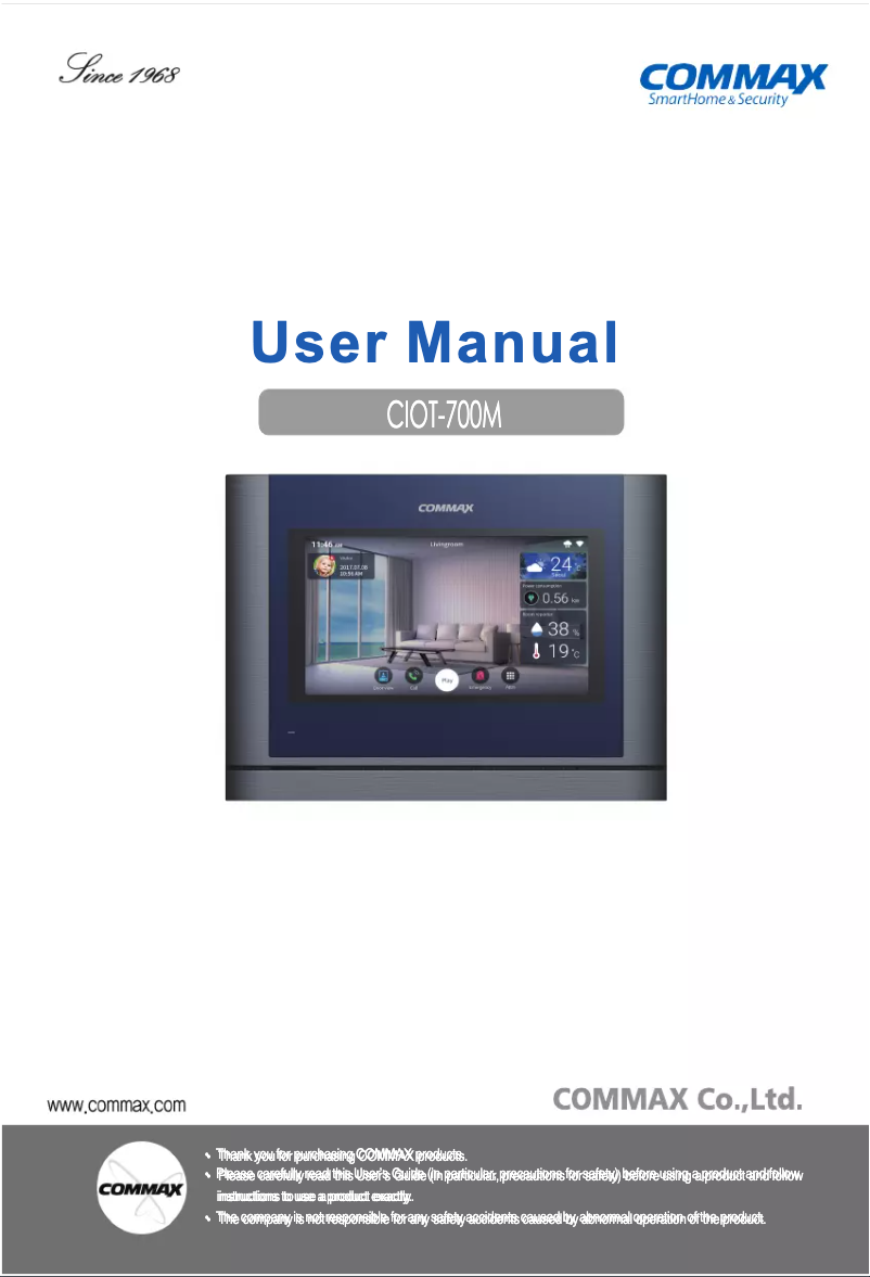Imagen de la primera página del manual del dispositivo CIOT-700M