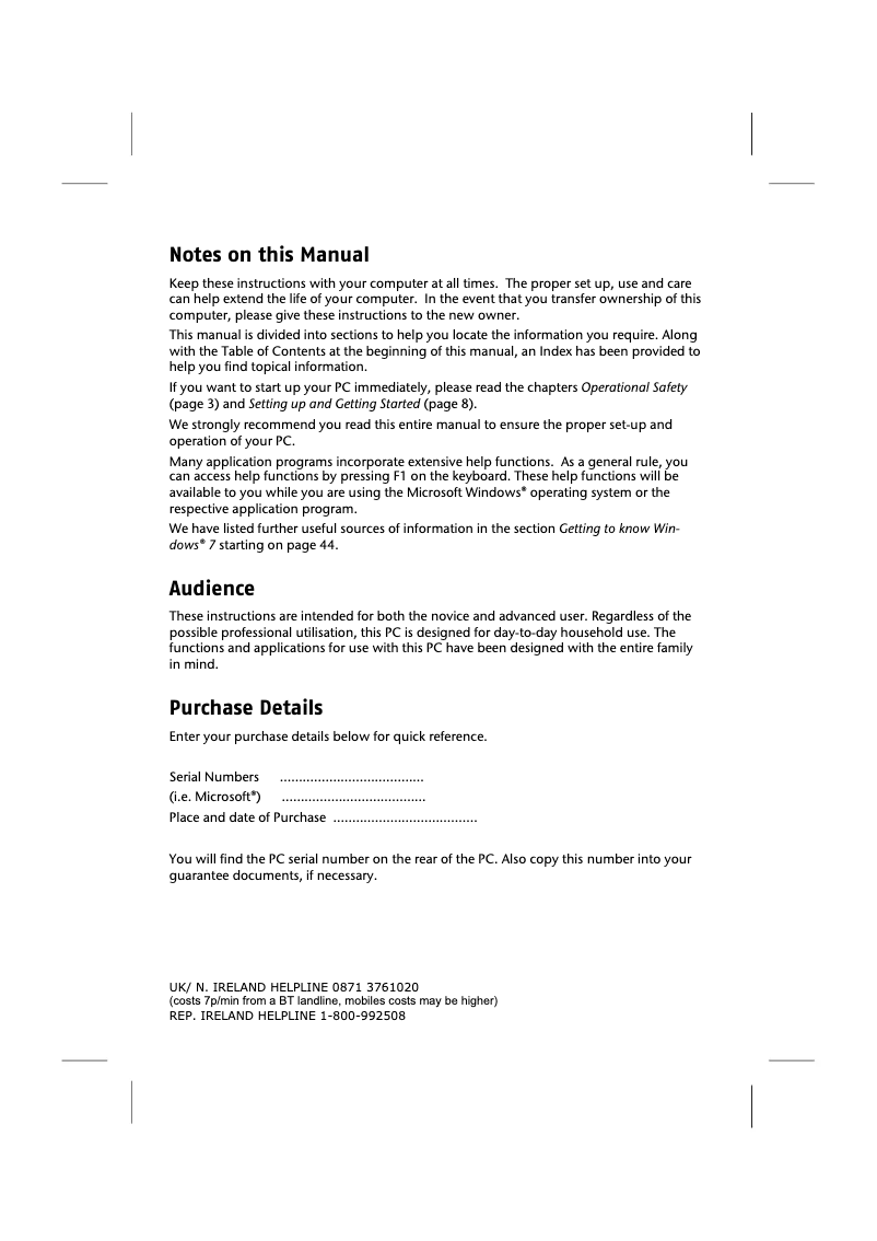 Imagen de la primera página del manual del dispositivo Akoya E4355 D (MD 8341)
