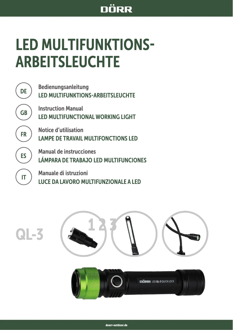 Imagen de la primera página del manual del dispositivo QL-3