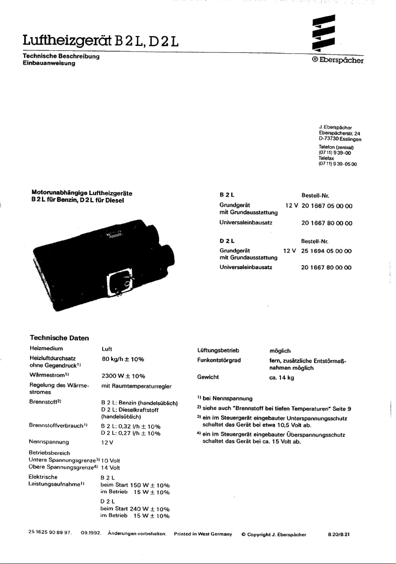 Imagen de la primera página del manual del dispositivo B2L