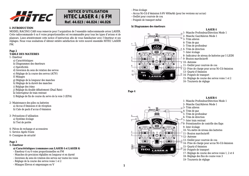 Página 1 del manual Manual de usuario Hitec Flash 4.6