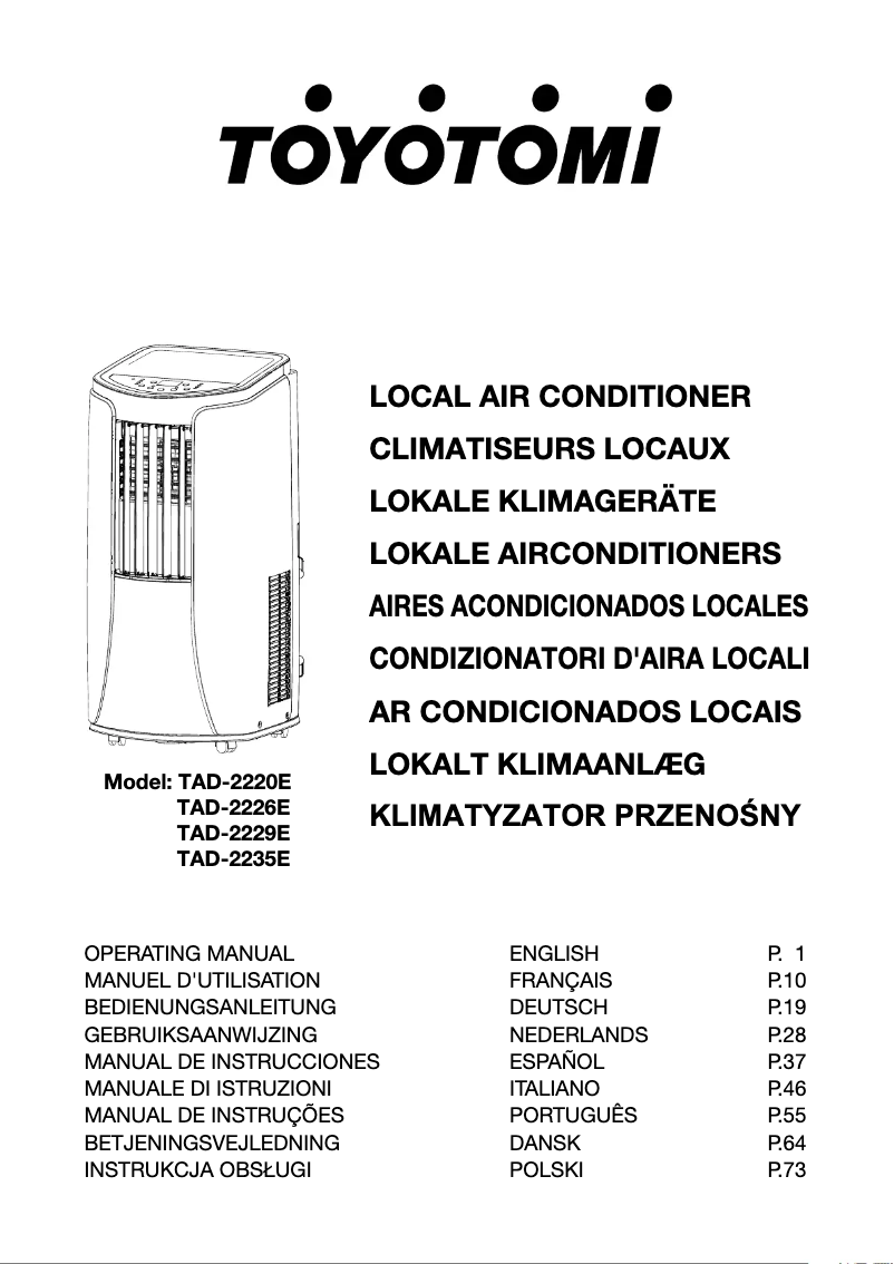 Imagen de la primera página del manual del dispositivo TAD-2229E