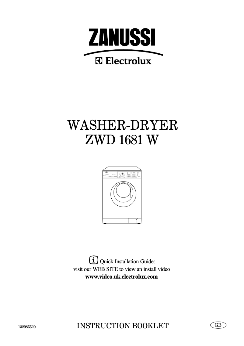 Página 1 del manual Manual de usuario Zanussi-Electrolux ZWD1681W