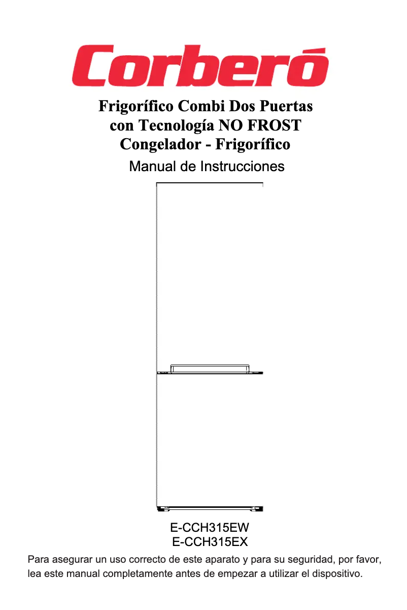 Imagen de la primera página del manual del dispositivo E-CCH315EX