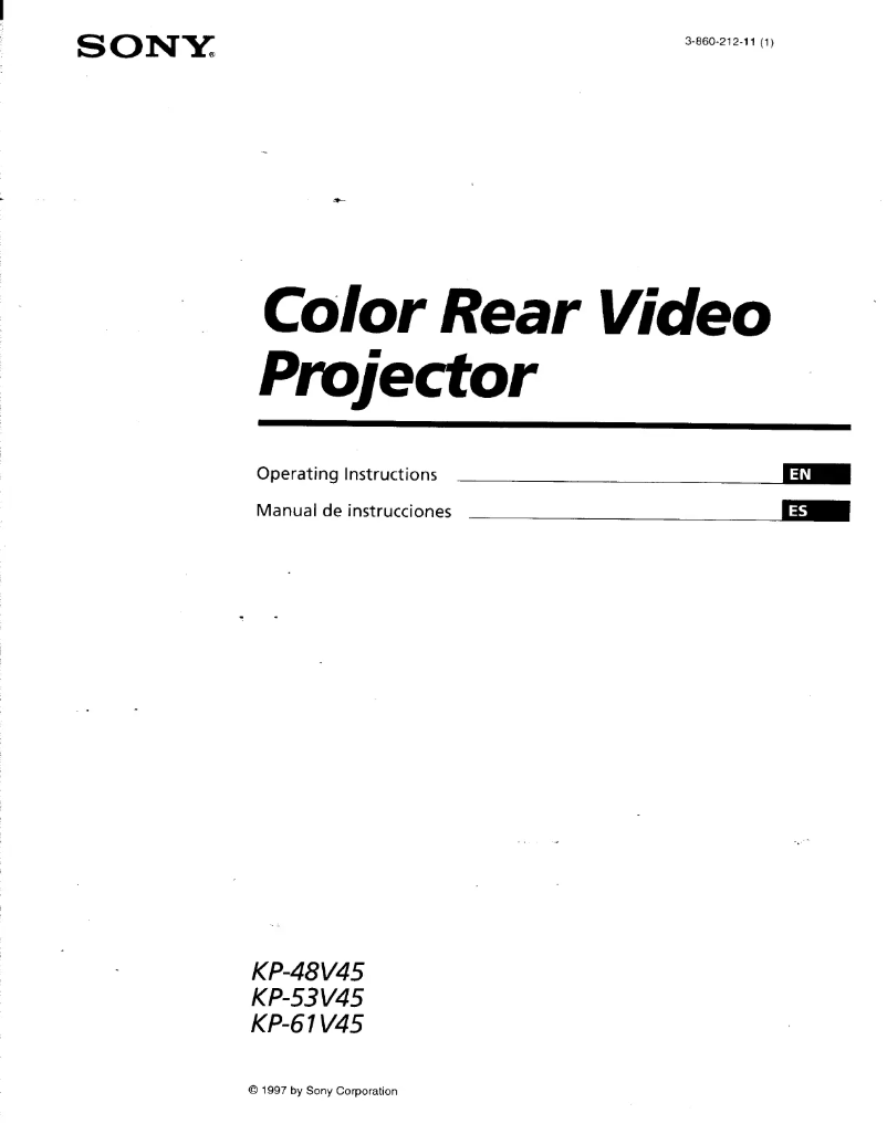 Imagen de la primera página del manual del dispositivo KP-53V45