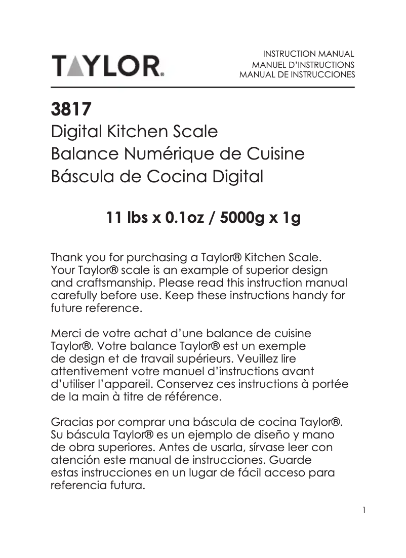 Imagen de la primera página del manual del dispositivo 3817