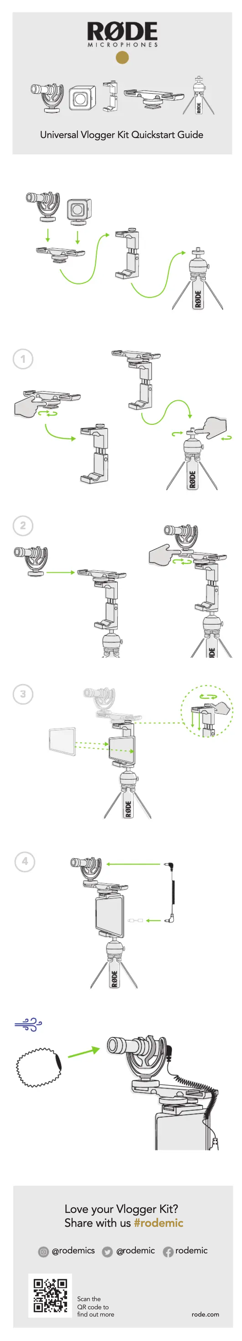 Página 1 del manual Manual de usuario Røde Universal Vlogger Kit