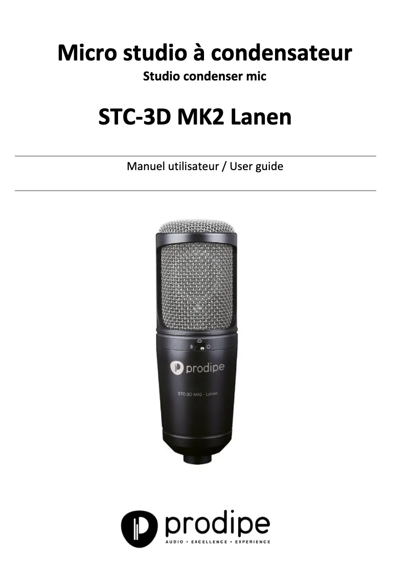 Página 1 del manual Manual de usuario Prodipe STC-3D MK2 Lanen