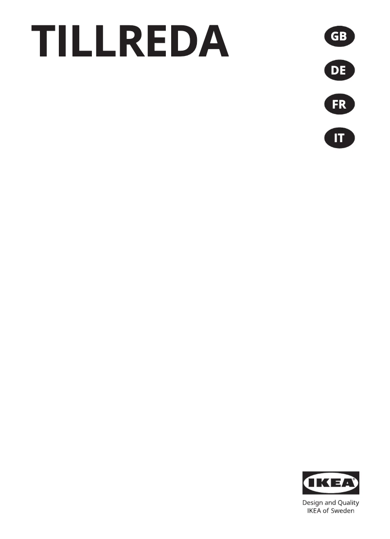 Página 1 del manual Manual de usuario Ikea TILLREDA 304.931.09