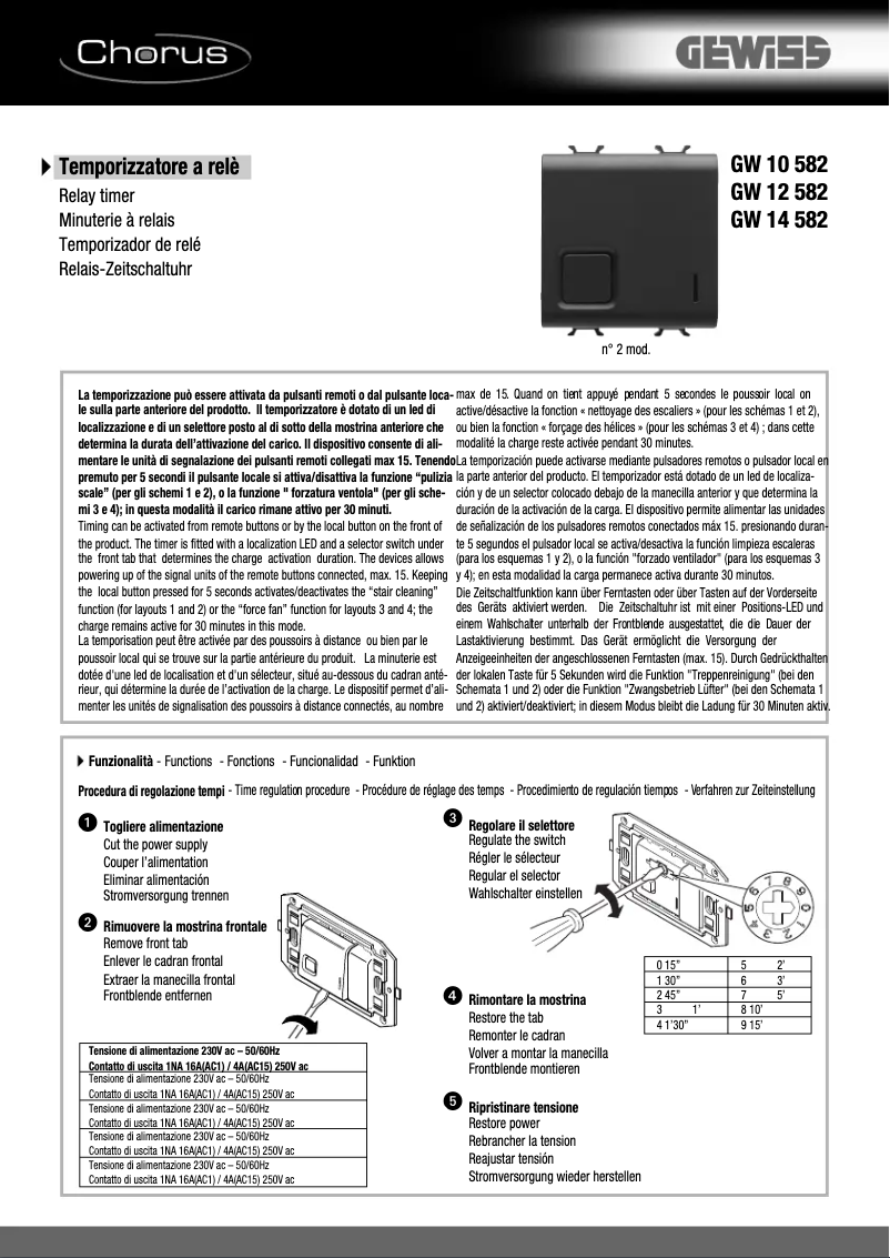 Página 1 del manual Manual de usuario Gewiss GW14582