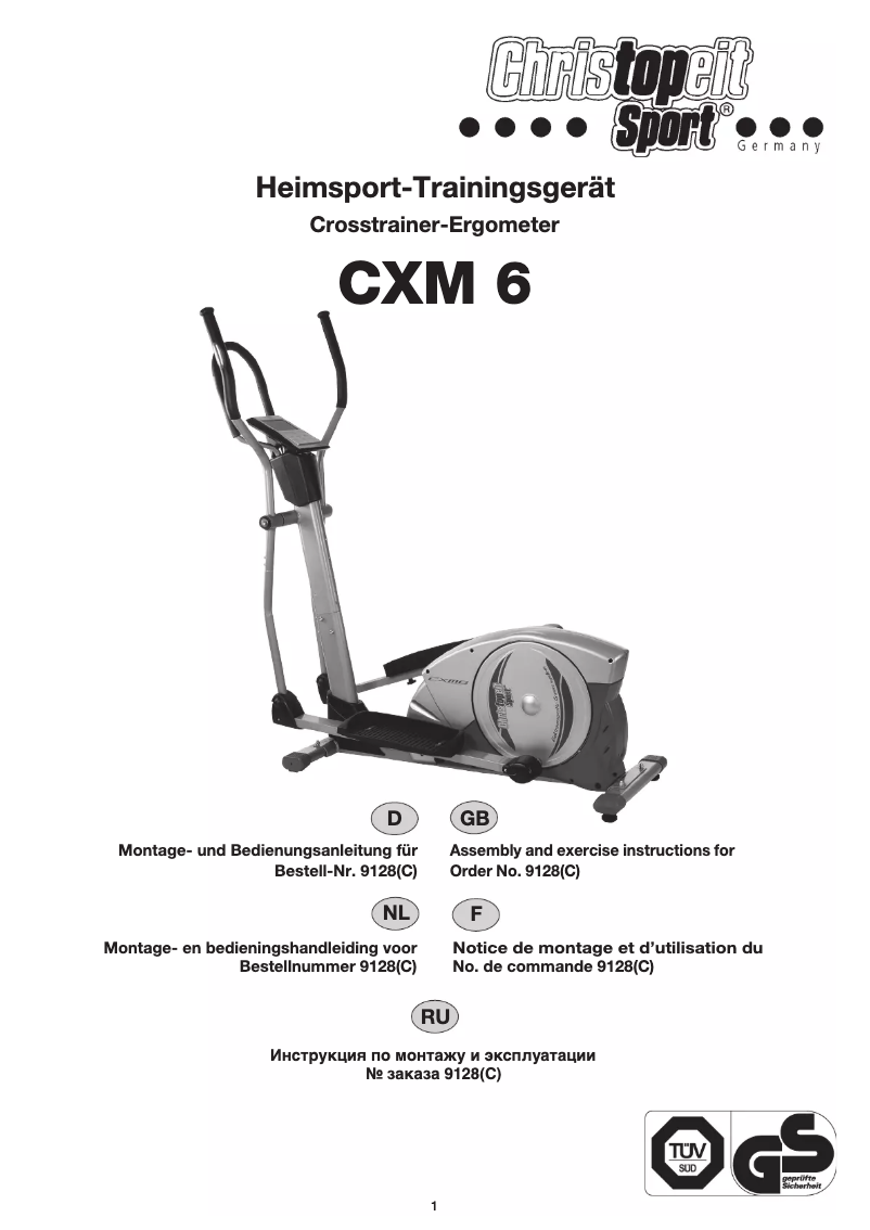 Imagen de la primera página del manual del dispositivo CXM 6