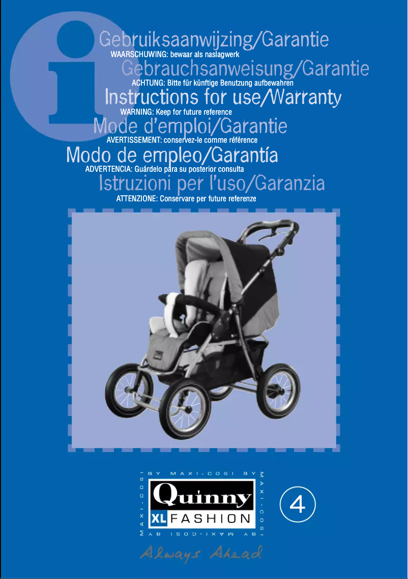 Página nº 1 - Manual de usuario Quinny XL Fashion 4