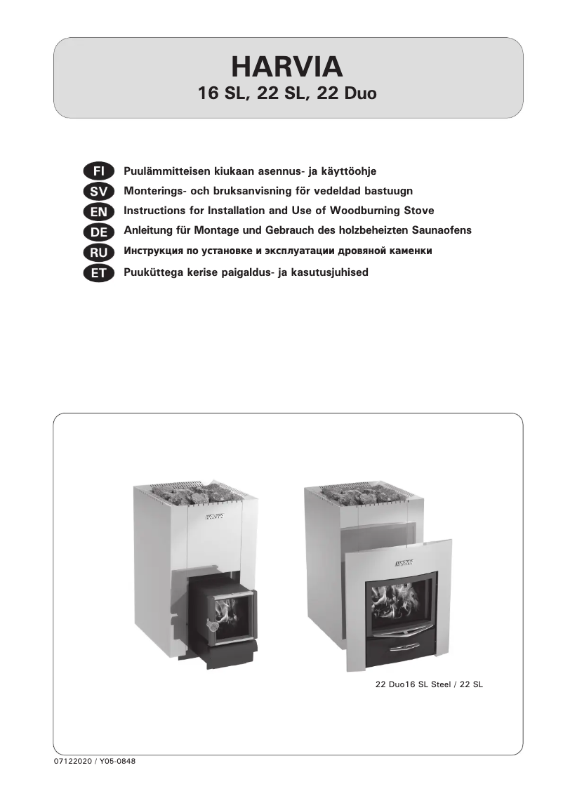 Imagen de la primera página del manual del dispositivo 22 8 WK220SSL