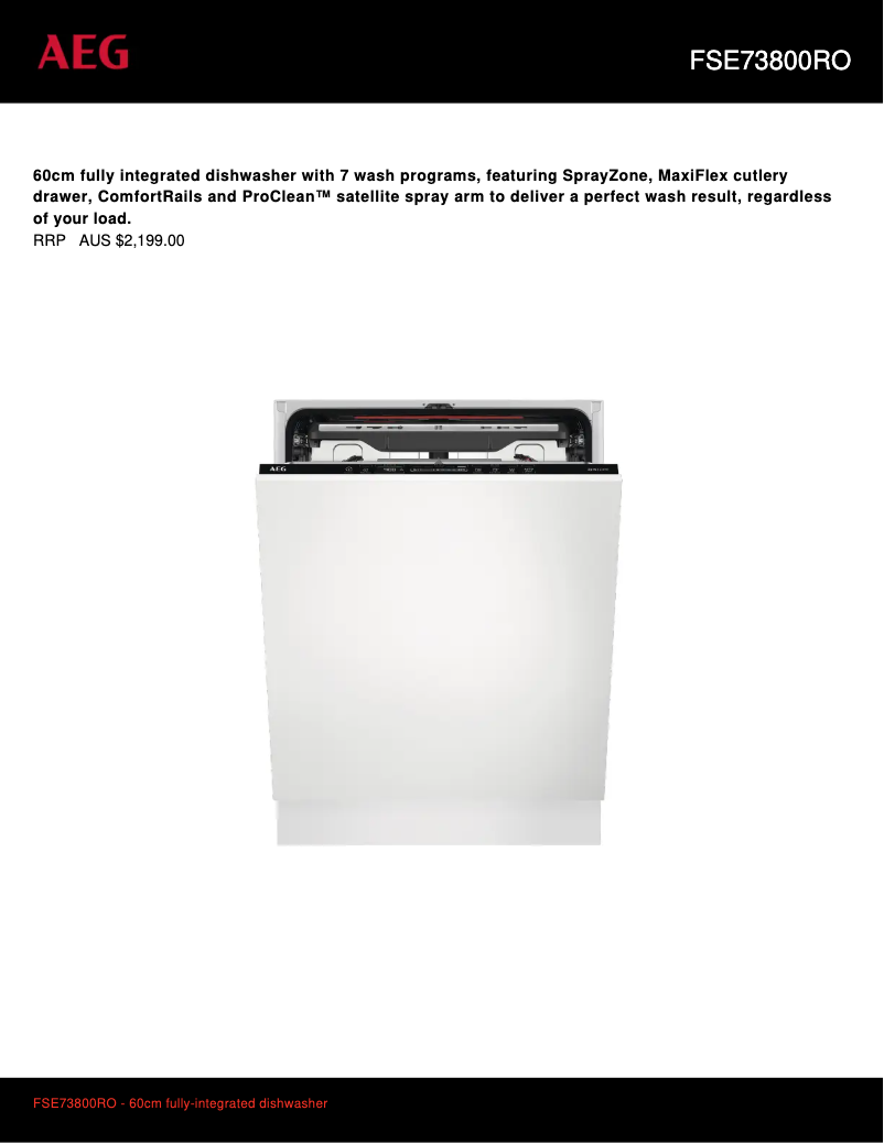 Página nº 1 - Ficha técnica AEG FSE73800RO