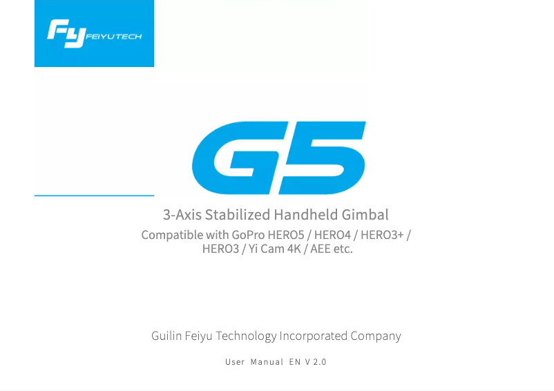 Página 1 del manual Manual de usuario FeiyuTech G5