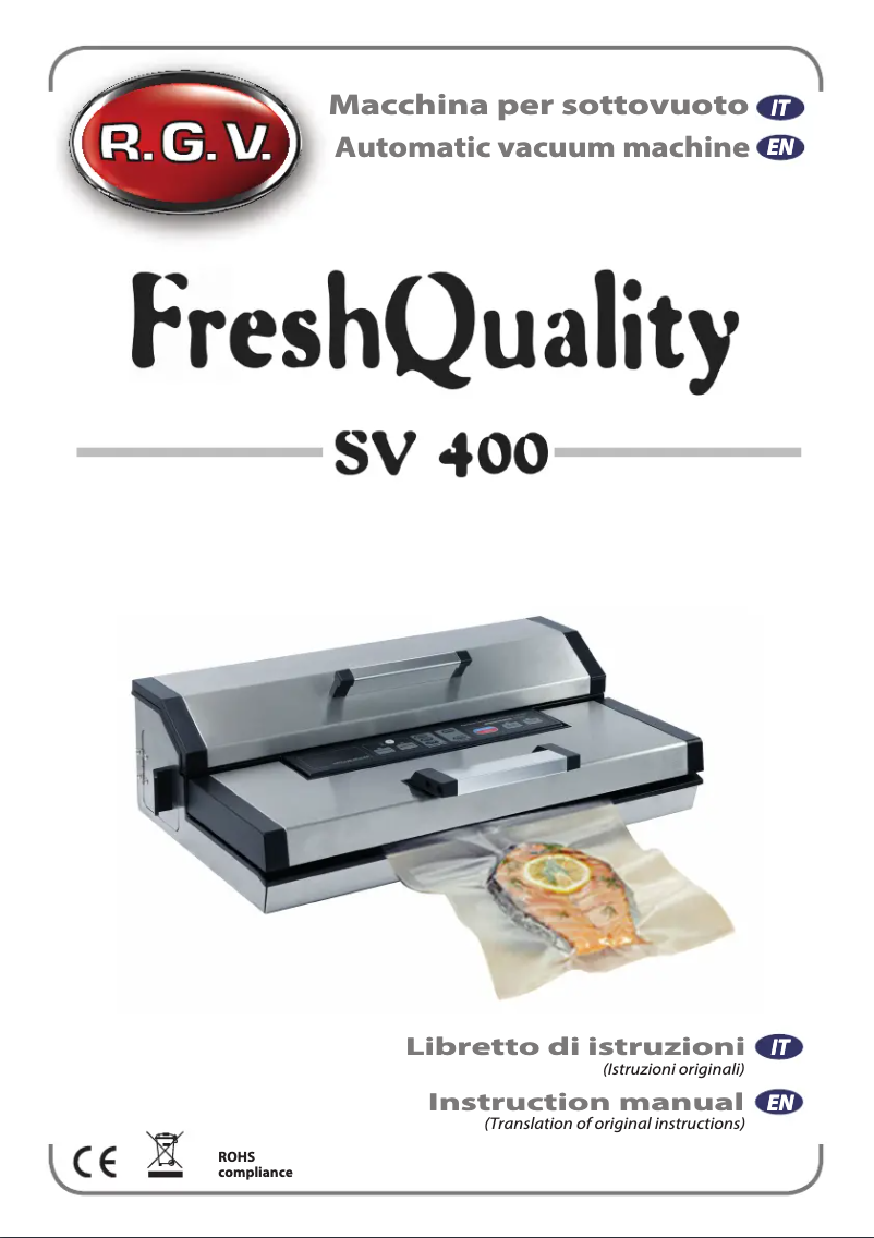 Imagen de la primera página del manual del dispositivo FreshQuality SV 400