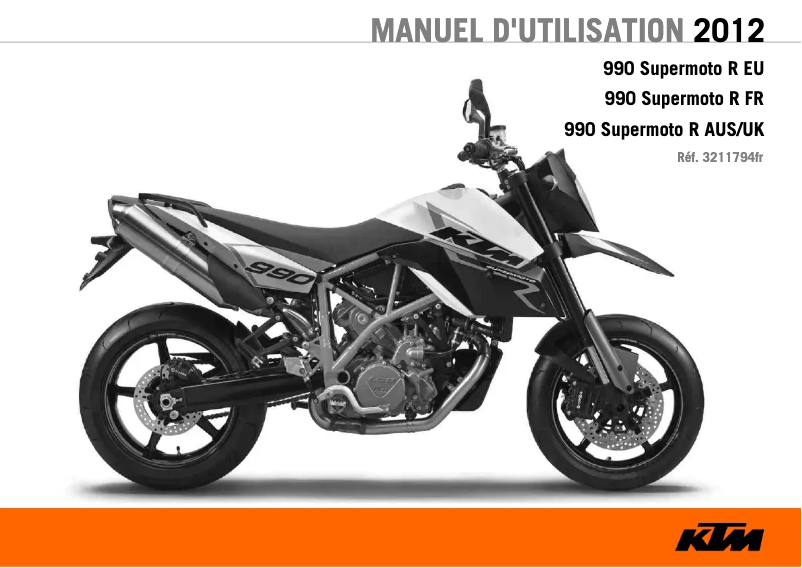 Imagen de la primera página del manual del dispositivo 990 Supermoto R (2012)