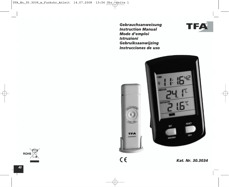 Imagen de la primera página del manual del dispositivo 30.3034.01
