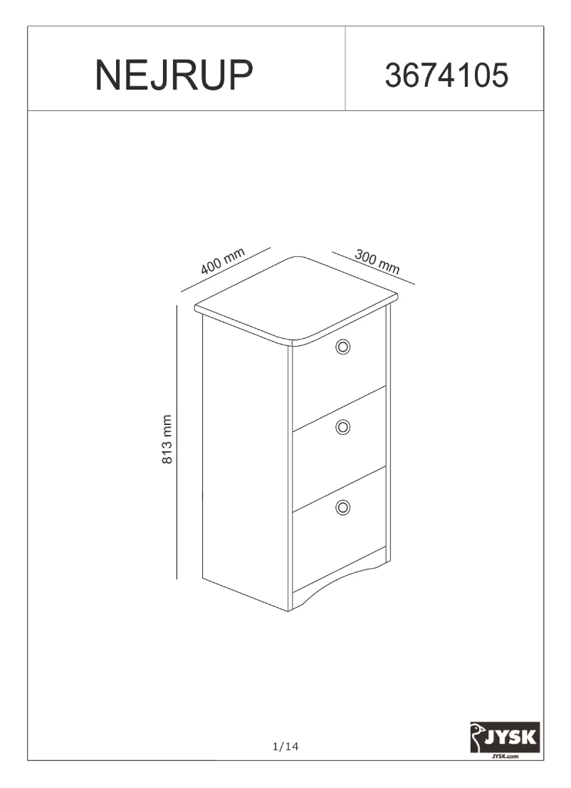 Imagen de la primera página del manual del dispositivo Nejrup (40x81x30)