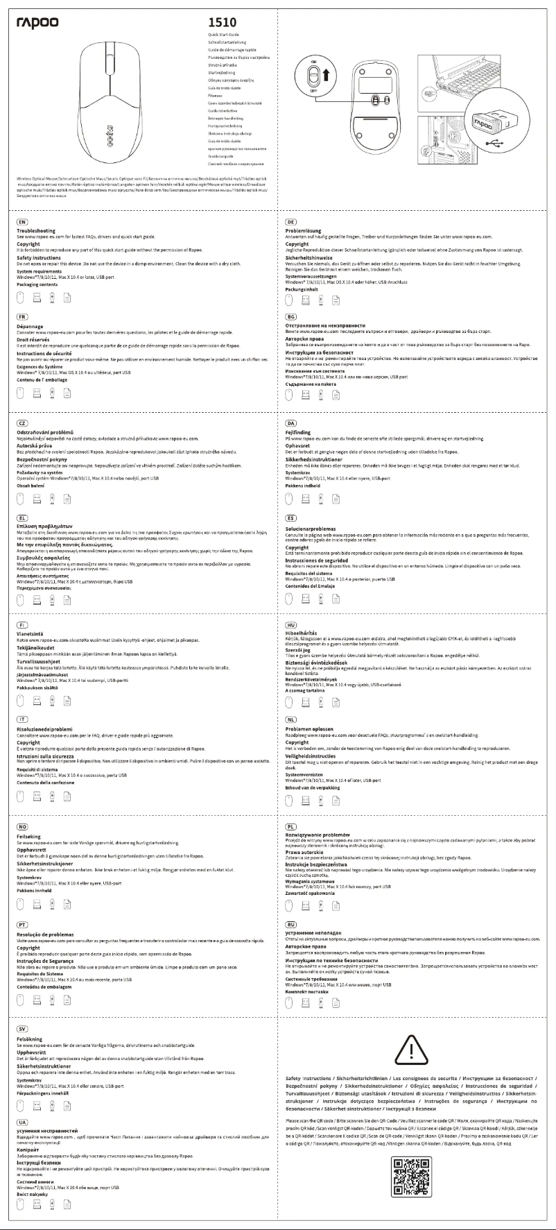 Imagen de la primera página del manual del dispositivo 1510