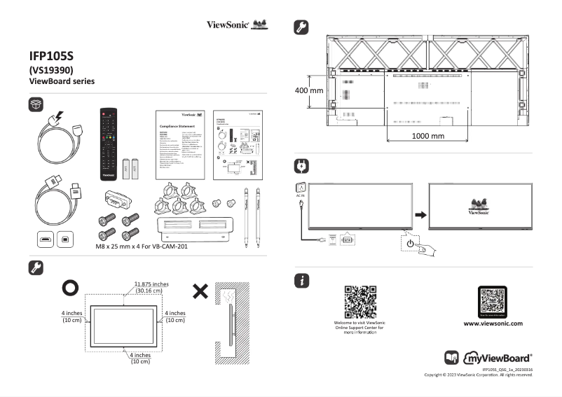 Imagen de la primera página del manual del dispositivo IFP105S