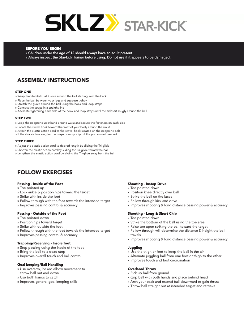 Página 1 del manual Manual de usuario SKLZ Star-Kick