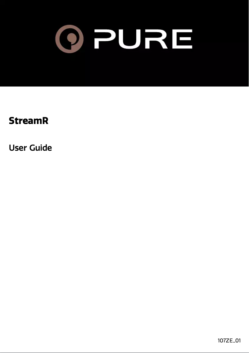Imagen de la primera página del manual del dispositivo StreamR