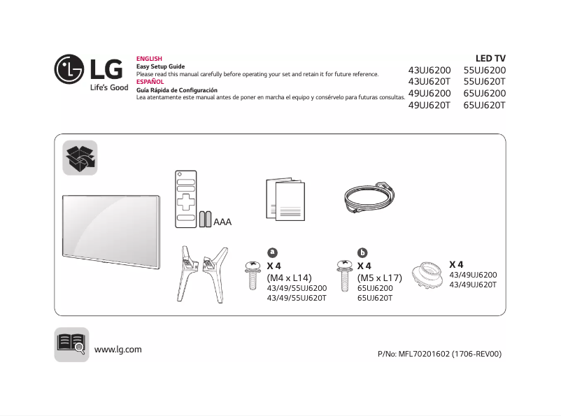 Página nº 1 - Manual de usuario LG 43UJ620T