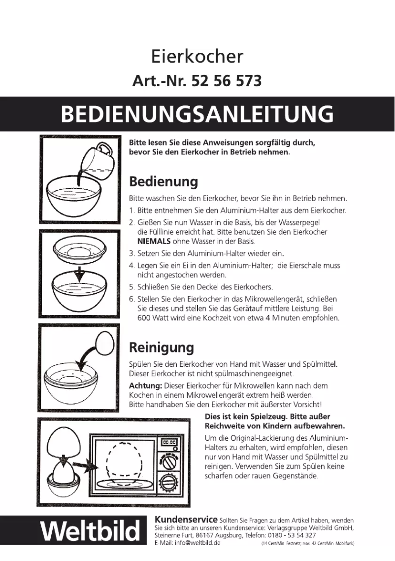 Página nº 1 - Manual de usuario Weltbild 52 56 573