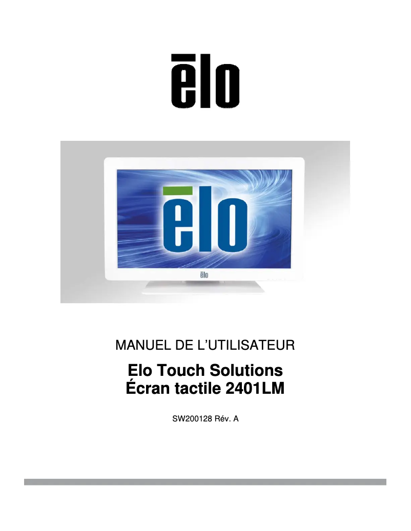 Página 1 del manual Manual de usuario Elo 2401LM