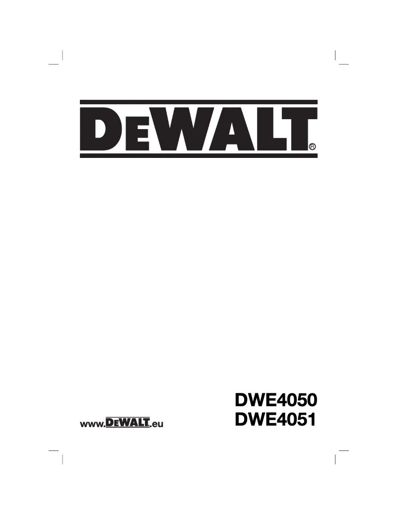 Página 1 del manual Manual de usuario DeWalt DWE4051