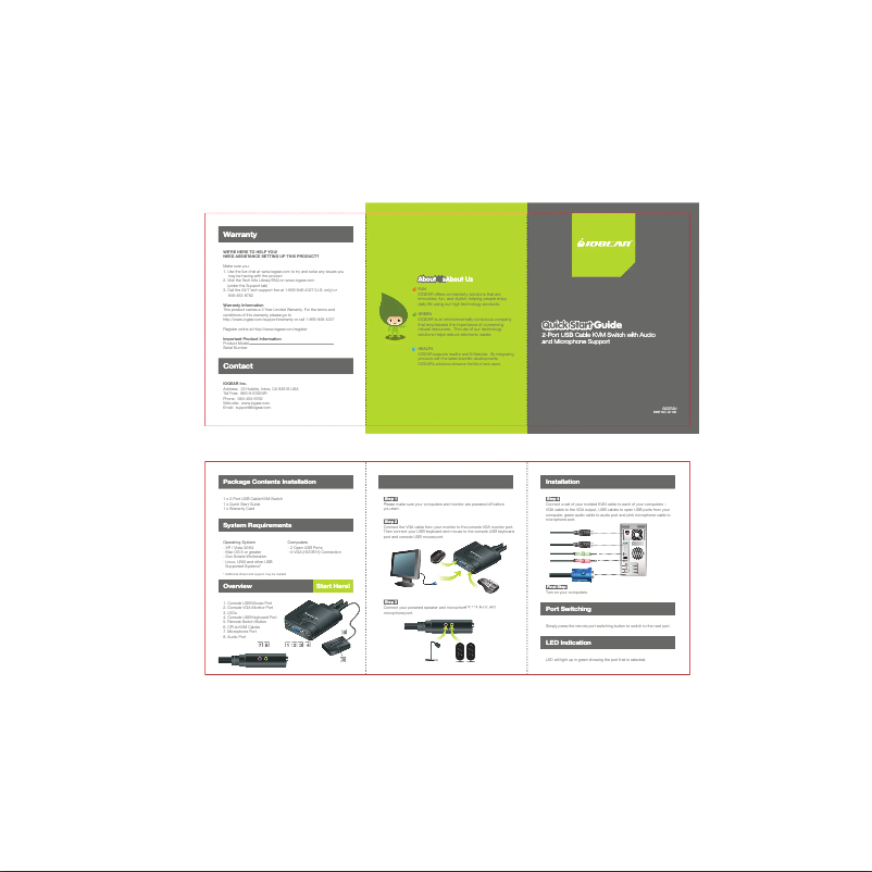 Página 1 del manual Manual de usuario iogear GCS72U