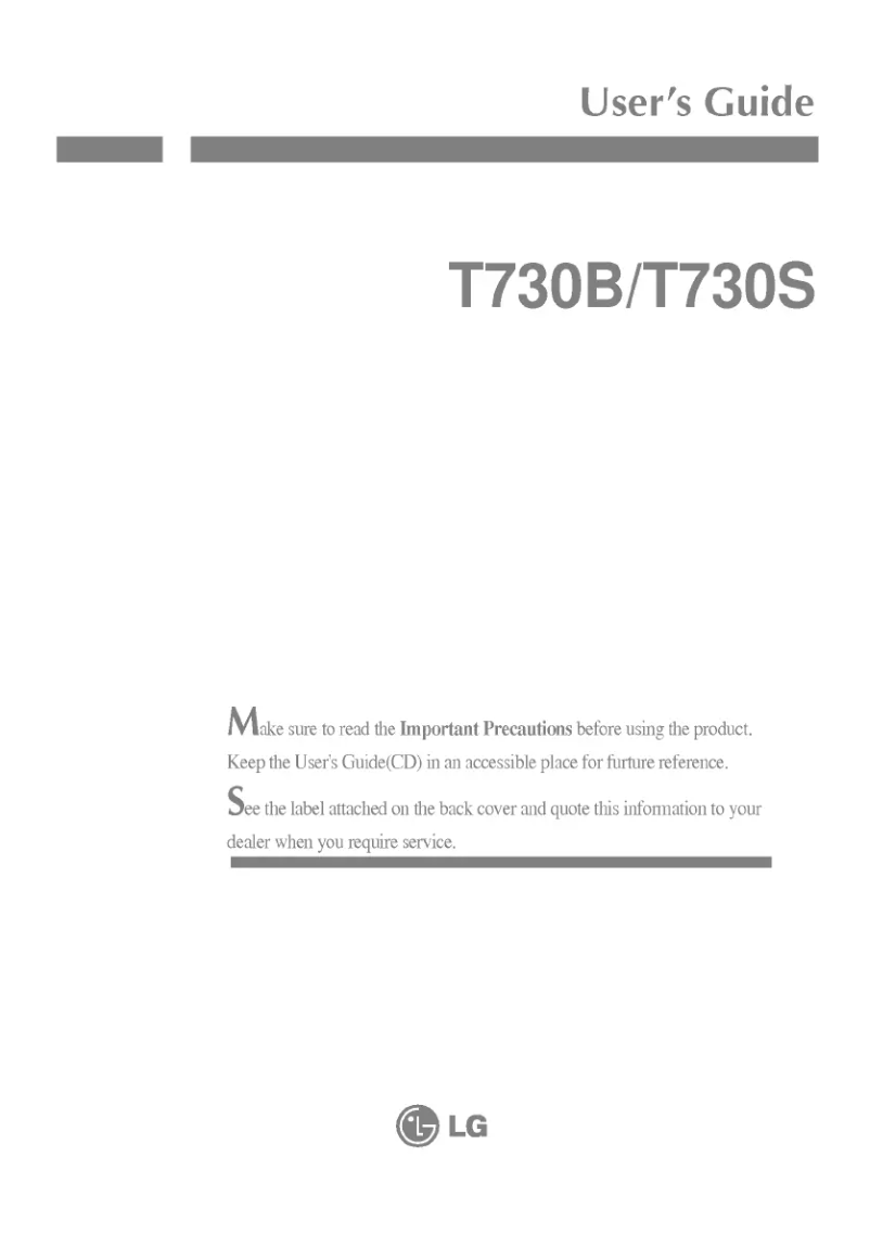 Imagen de la primera página del manual del dispositivo T730S