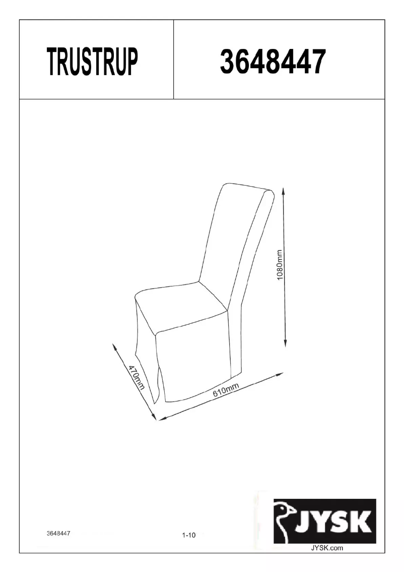 Página nº 1 - Manual de usuario JYSK Trustrup