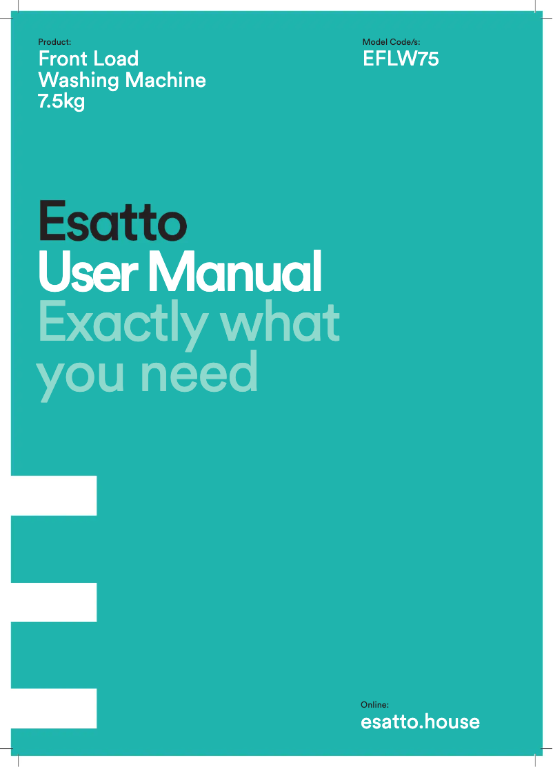 Página 1 del manual Manual de usuario Esatto EFLW75