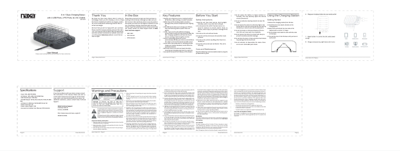 Imagen de la primera página del manual del dispositivo NAP-5001