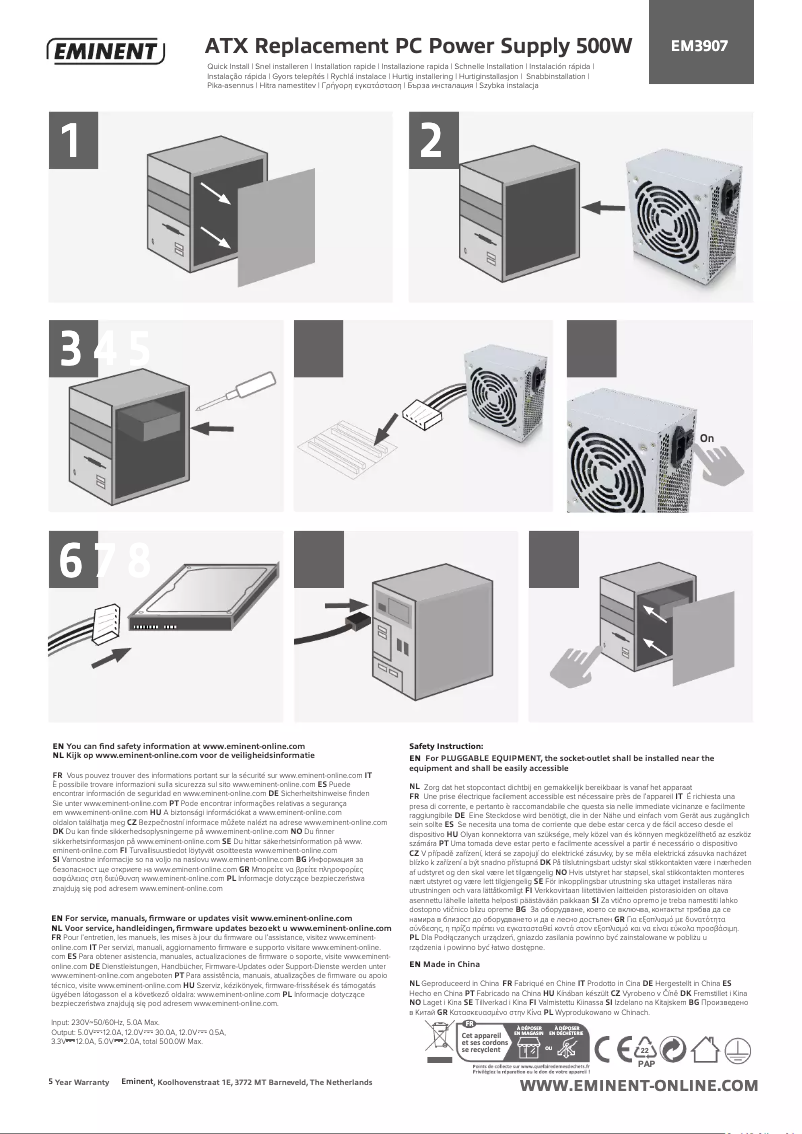Imagen de la primera página del manual del dispositivo EM3907