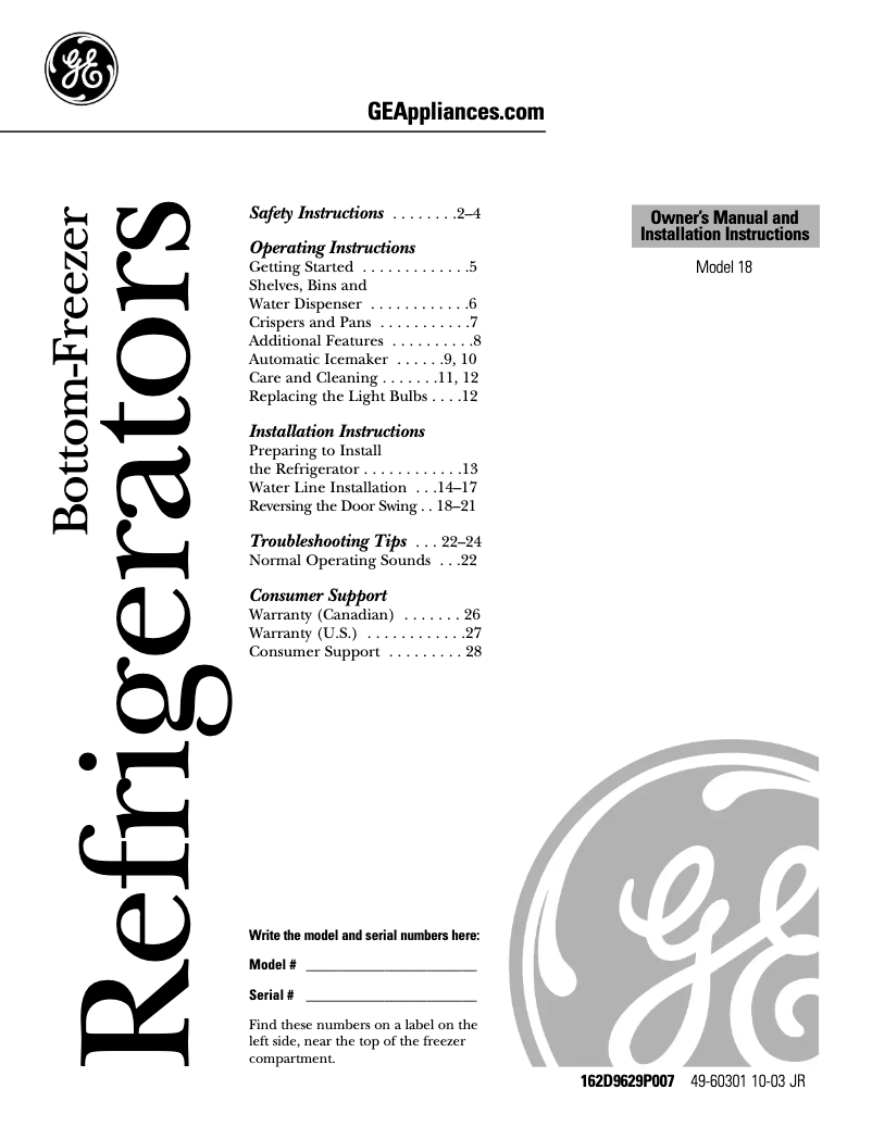 Imagen de la primera página del manual del dispositivo GDS18LBRCC