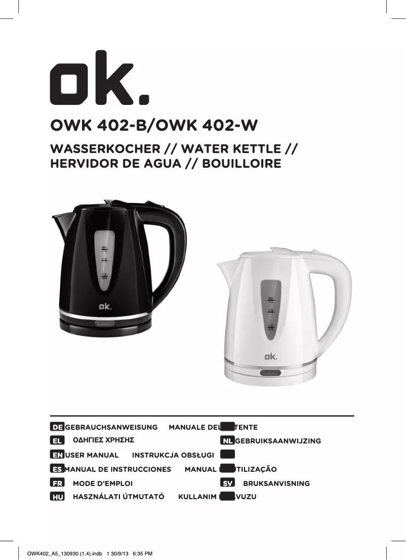 Página 1 del manual Manual de usuario OK OWK 402-W