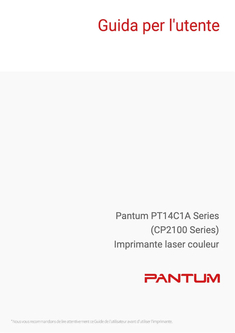 Página 1 del manual Manual de usuario Pantum CP2100DN